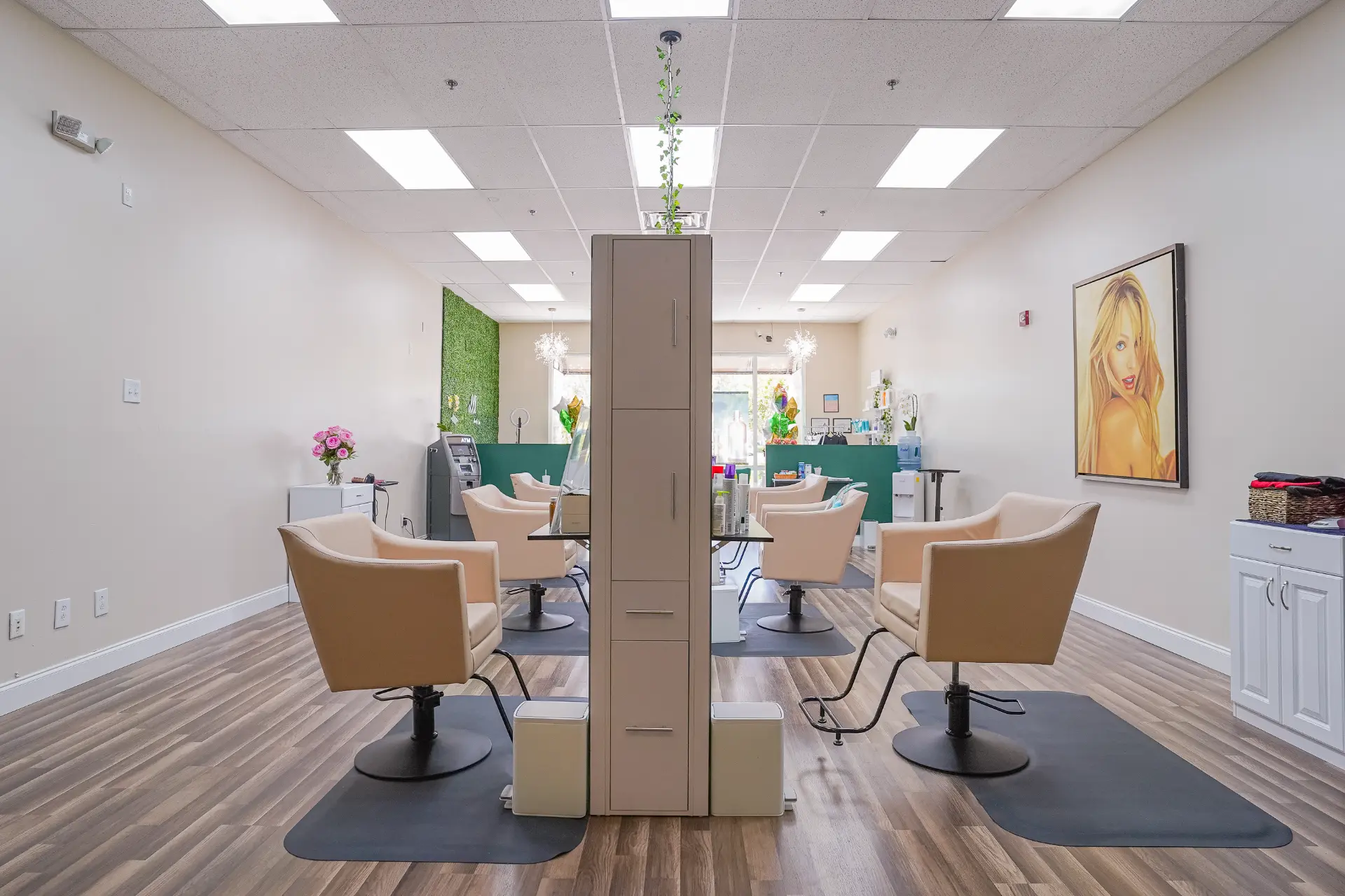 Modern hair salon interior