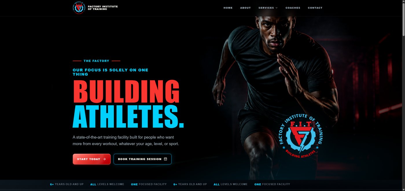 Factory Institute of Training website preview