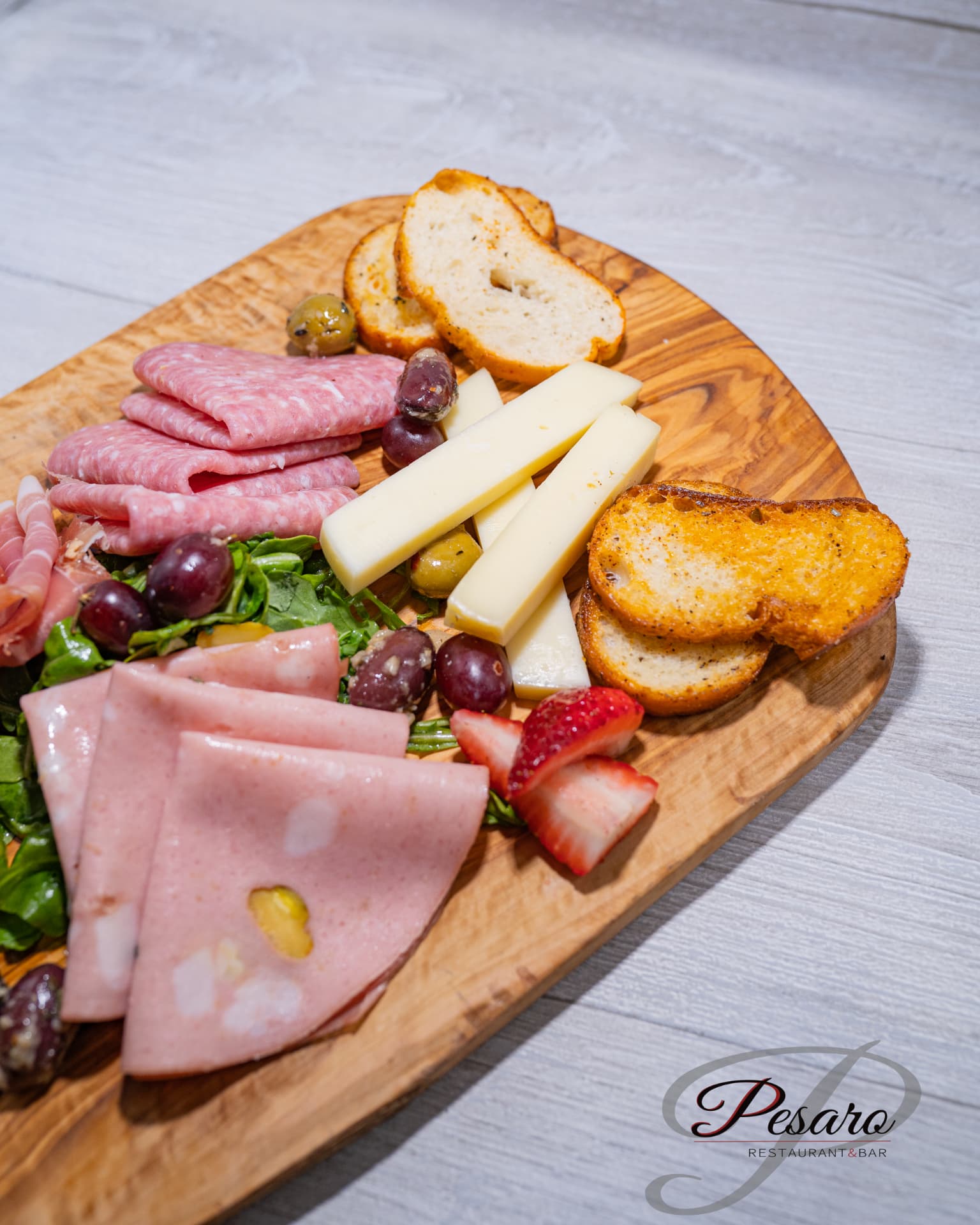 Restaurant charcuterie board