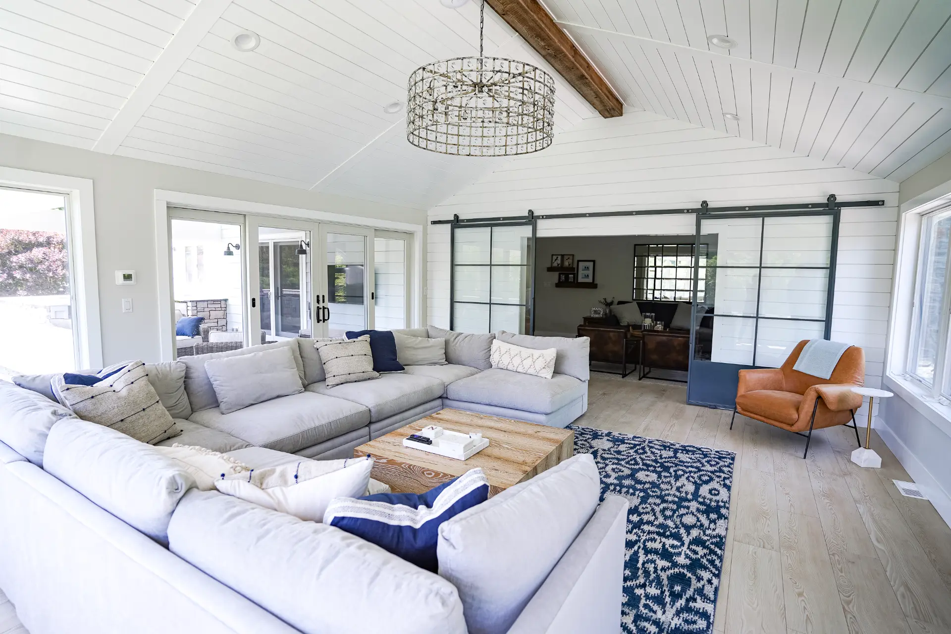 Bright renovated living room